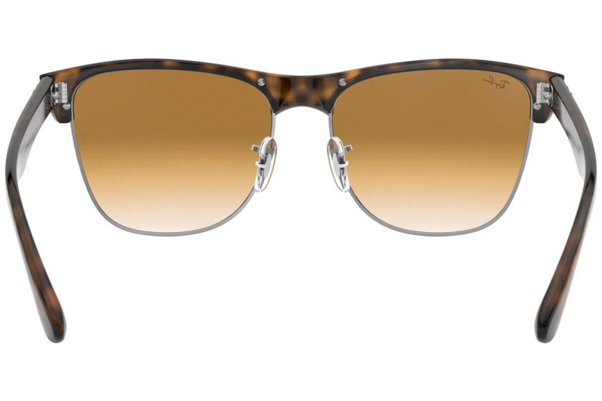 Okulary przeciwsłoneczne Ray-Ban Clubmaster Oversized RB4175 878/51 Browline Brązowe