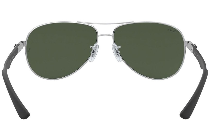 Okulary przeciwsłoneczne Ray-Ban Carbon Fibre RB8313 003/40 Pilotki (Aviator) Srebrne