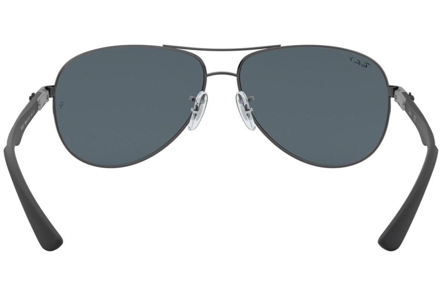 Okulary przeciwsłoneczne Ray-Ban Carbon Fibre RB8313 004/K6 Polarized Pilotki (Aviator) Szare