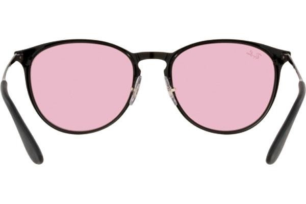 Okulary przeciwsłoneczne Ray-Ban Erika Metal RB3539 002/Q3 Photochromic Okrągłe Czarne