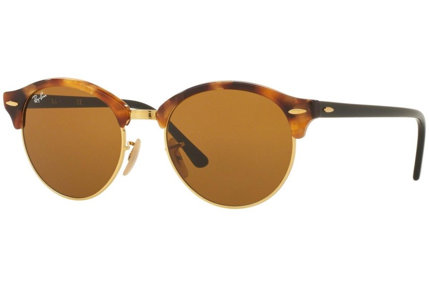 Okulary przeciwsłoneczne Ray-Ban Clubround Classic RB4246 1160 Okrągłe Brązowe