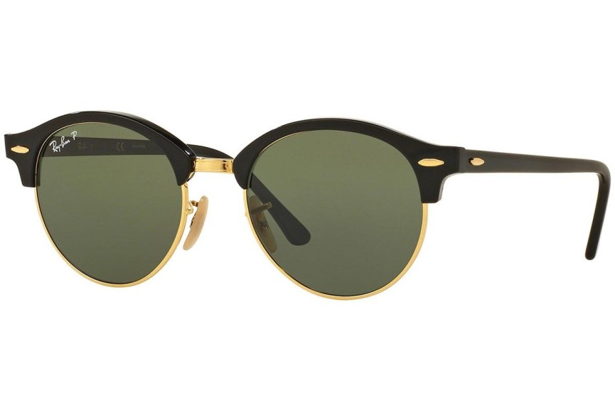 Okulary przeciwsłoneczne Ray-Ban Clubround Classic RB4246 901/58 Polarized Okrągłe Czarne