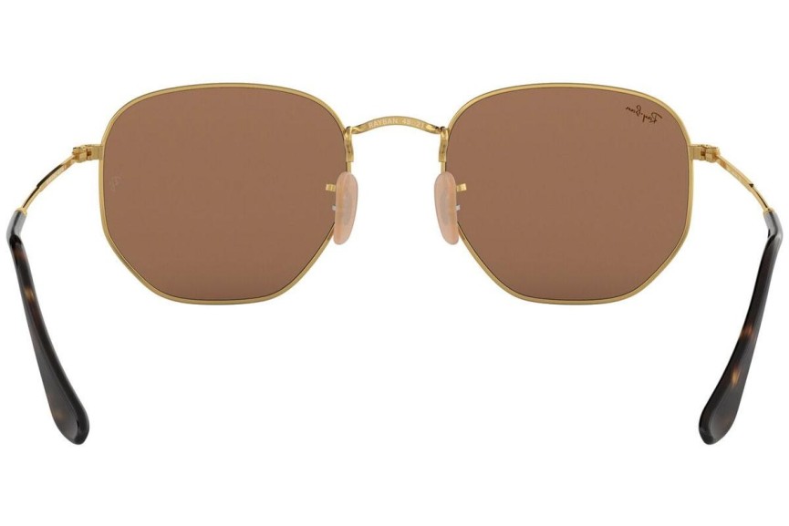 Aurinkolasit Ray-Ban Hexagonal Flat Lenses RB3548N 001/Z2 Pyöreä Kulta