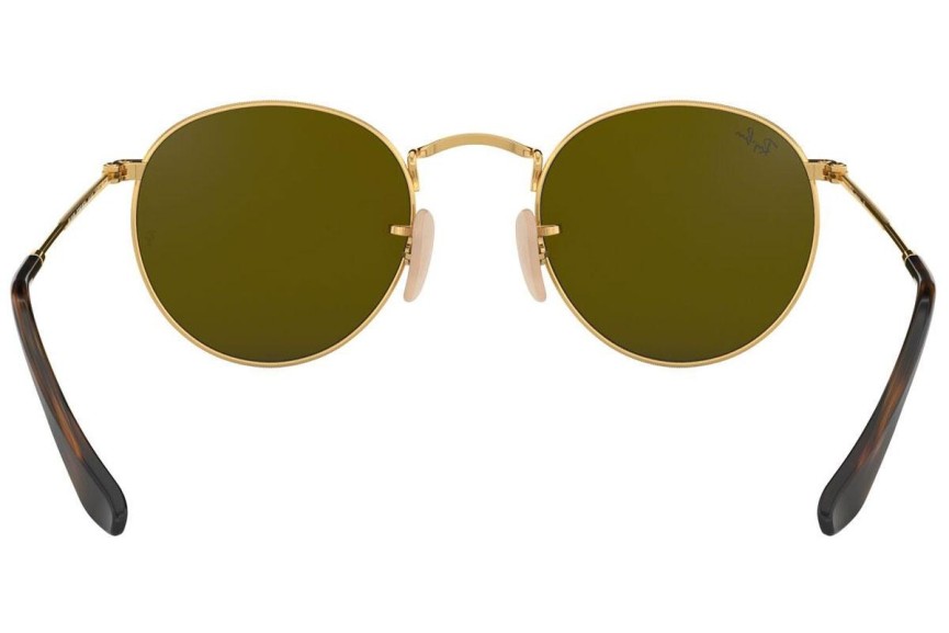 Слънчеви очила Ray-Ban Round Flat Lenses RB3447N 001/9O Заоблени Златна