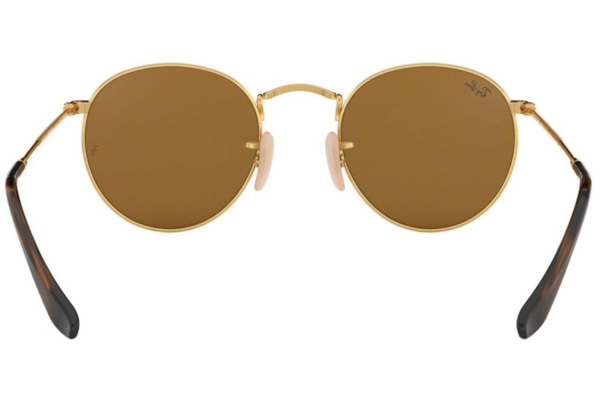 Aurinkolasit Ray-Ban Round Flat Lenses RB3447N 001/Z2 Pyöreä Kulta