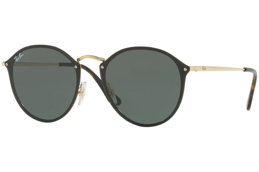 Okulary przeciwsłoneczne Ray-Ban Blaze Round Blaze Collection RB3574N 001/71 Okrągłe Czarne