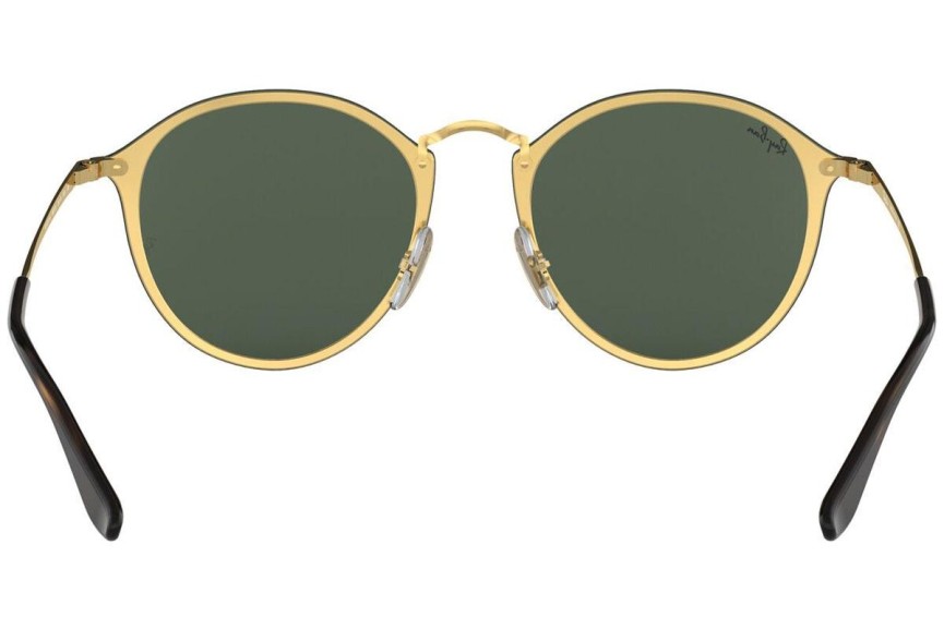 Okulary przeciwsłoneczne Ray-Ban Blaze Round Blaze Collection RB3574N 001/71 Okrągłe Czarne