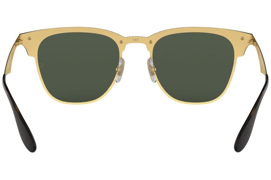 Okulary przeciwsłoneczne Ray-Ban Blaze Clubmaster Blaze Collection RB3576N 043/71 Browline Czarne