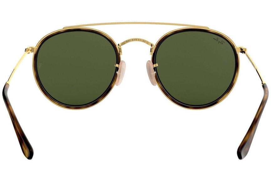 Ochelari de soare Ray-Ban Round Double Bridge RB3647N 001 Rotunzi Havana