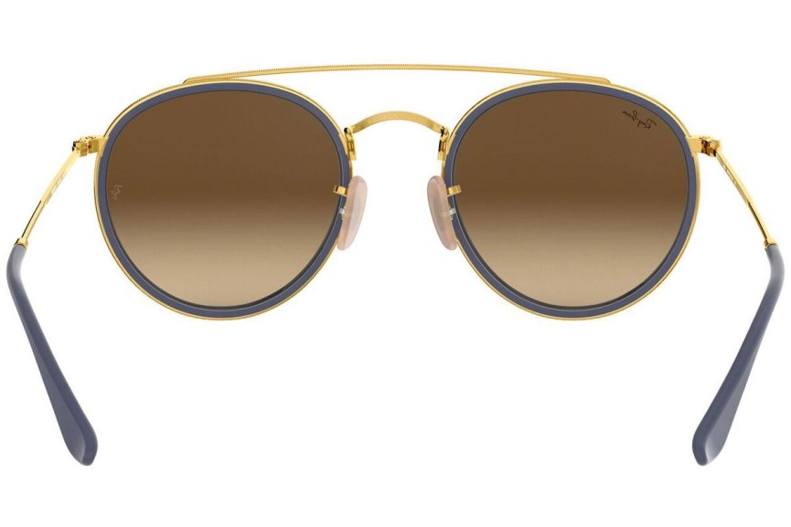 Слънчеви очила Ray-Ban Round Double Bridge RB3647N 001/9U Заоблени Синя