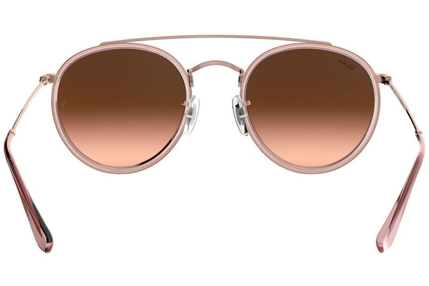 Napszemüvegek Ray-Ban Round Double Bridge RB3647N 9069A5 Kerek Rózsaszín