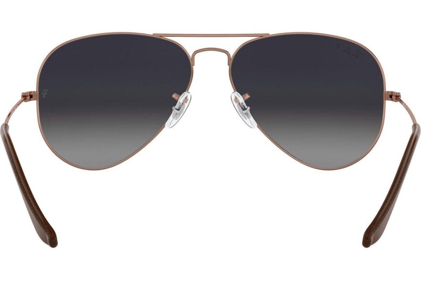 Слънчеви очила Ray-Ban Aviator RB3025 903578 Polarized Пилотни Кафява