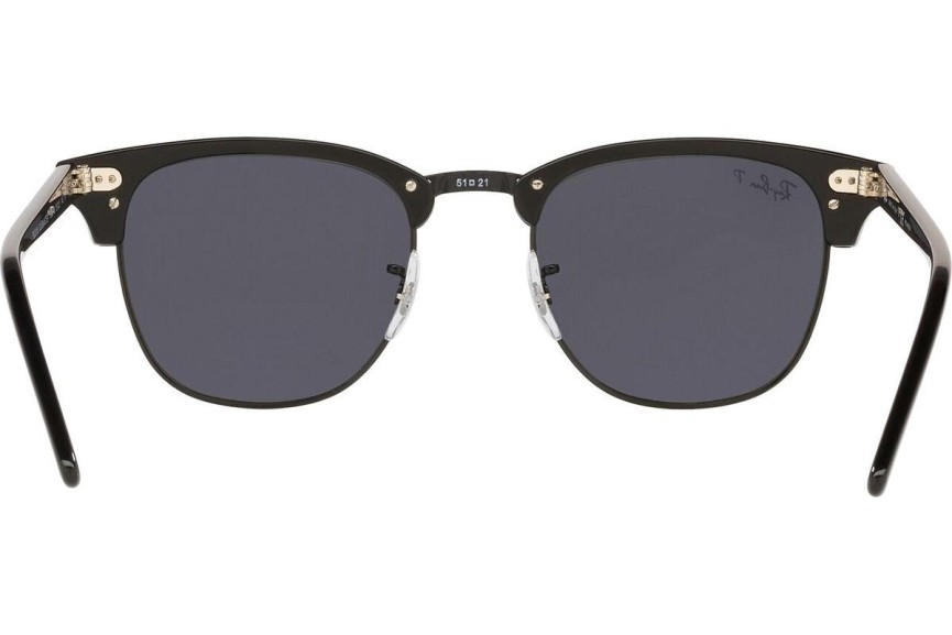 Слънчеви очила Ray-Ban Clubmaster RB3016 130548 Polarized По веждите Черна