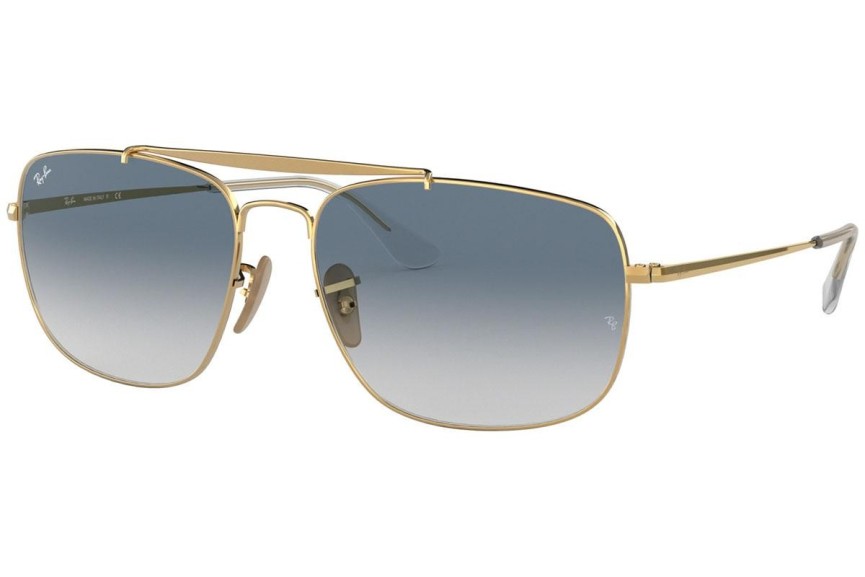 Okulary przeciwsłoneczne Ray-Ban Colonel RB3560 001/3F Kwadratowe Złote