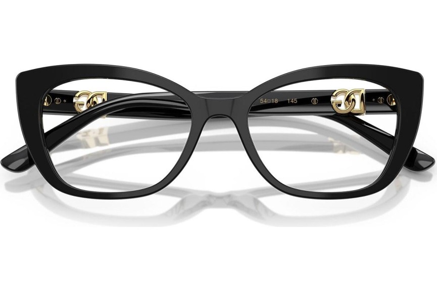 Okulary korekcyjne Dolce & Gabbana DG3398 501 Kocie oczy Czarne