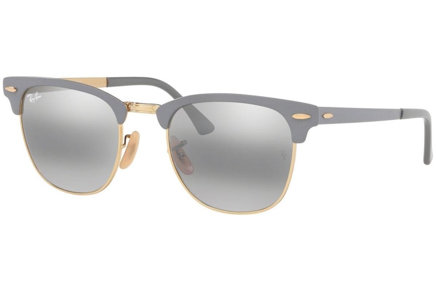 Okulary przeciwsłoneczne Ray-Ban Clubmaster Metal RB3716 9158AH Browline Szare