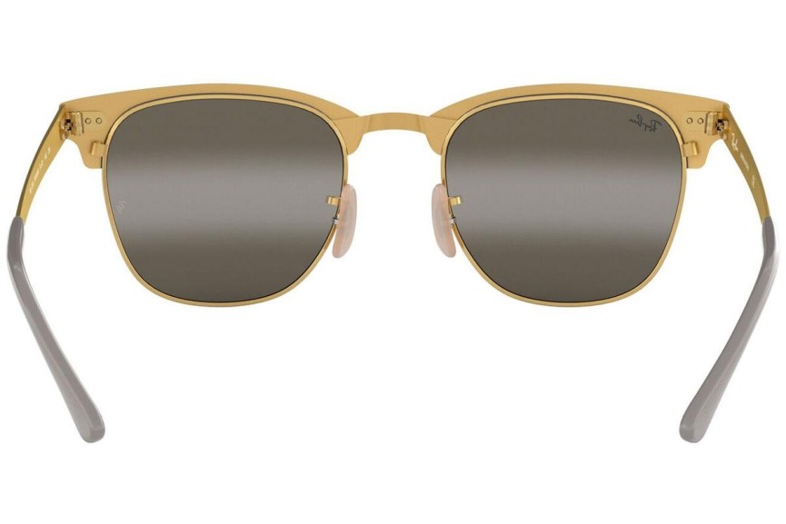 Okulary przeciwsłoneczne Ray-Ban Clubmaster Metal RB3716 9158AH Browline Szare