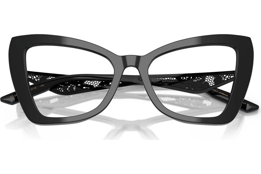 Brillen Dolce & Gabbana DG3409 501 Cat Eye Zwart