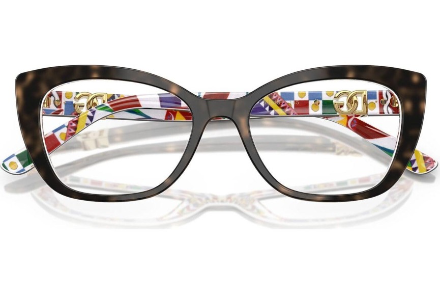 Brillen Dolce & Gabbana DG3398 3217 Cat Eye Havana