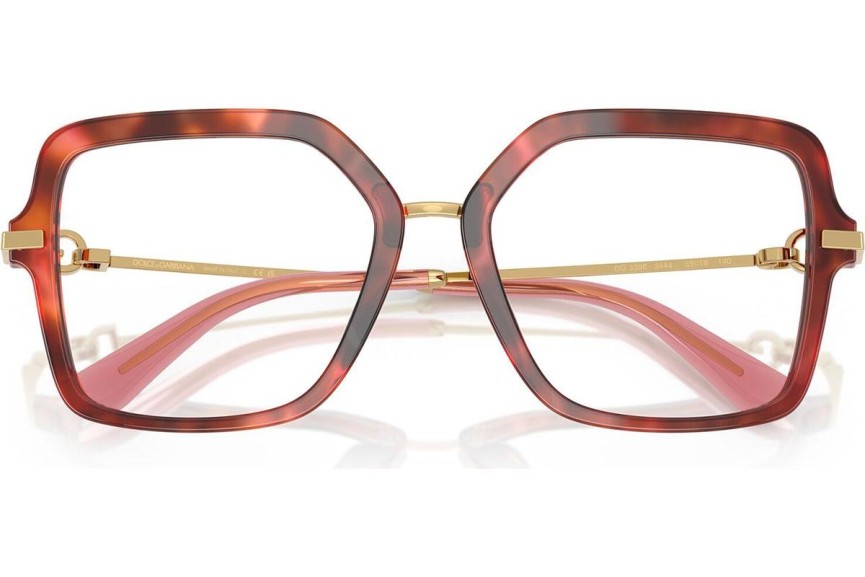 Okulary korekcyjne Dolce & Gabbana DG3396 3444 Kwadratowe Havana