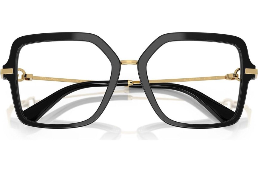 Okulary korekcyjne Dolce & Gabbana DG3396 501 Kwadratowe Czarne