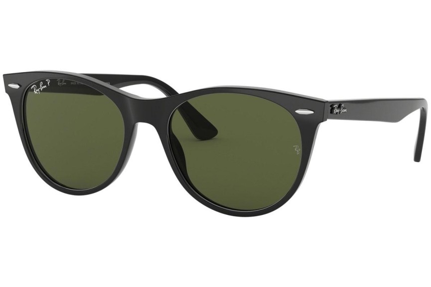 Okulary przeciwsłoneczne Ray-Ban Wayfarer II Classic RB2185 901/58 Polarized Kwadratowe Czarne