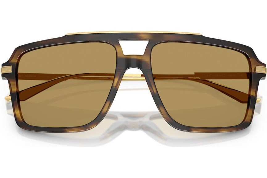 Okulary przeciwsłoneczne Dolce & Gabbana DG4477 344673 Kwadratowe Brązowe