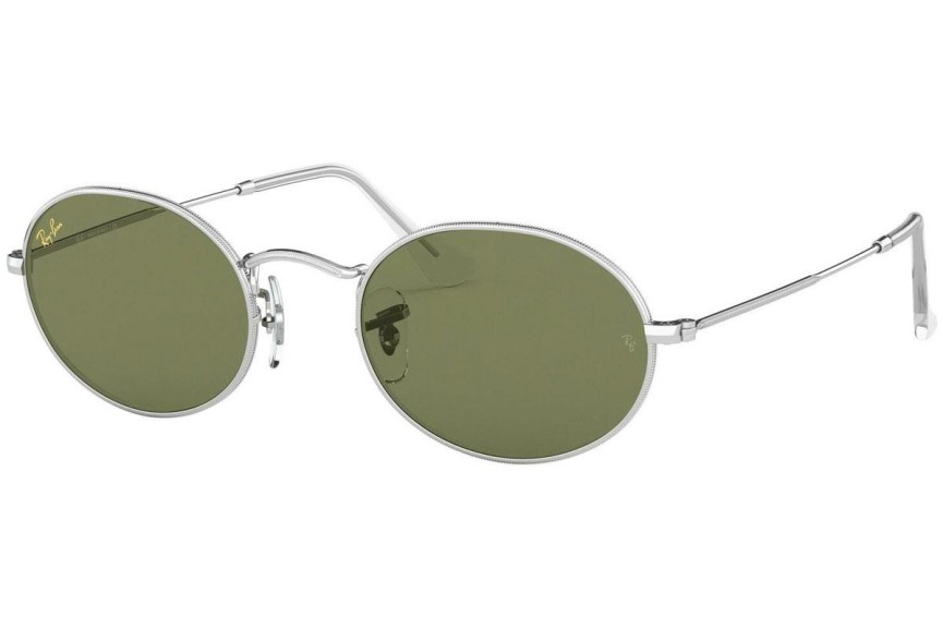 Okulary przeciwsłoneczne Ray-Ban Oval RB3547 91984E Tiny Srebrne