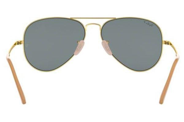Okulary przeciwsłoneczne Ray-Ban Aviator Metal II RB3689 9064S2 Polarized Pilotki (Aviator) Złote