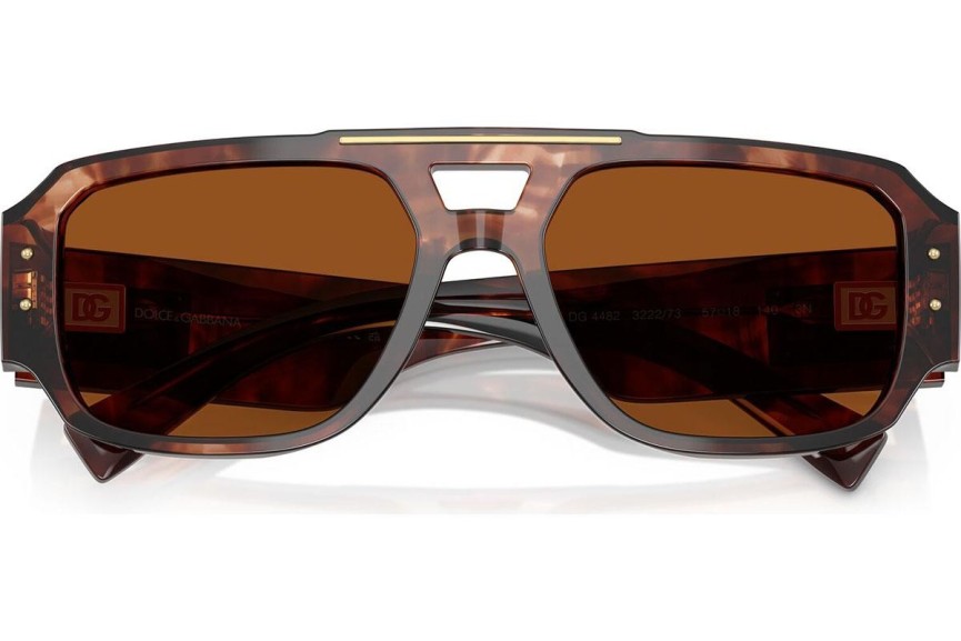 Okulary przeciwsłoneczne Dolce & Gabbana DG4482 322273 Kwadratowe Havana