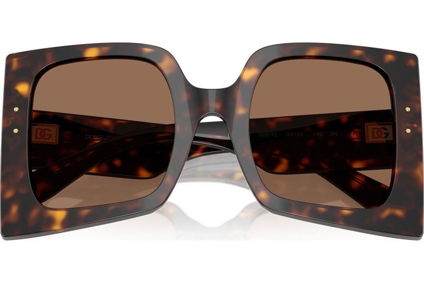 Okulary przeciwsłoneczne Dolce & Gabbana DG4490 502/73 Kwadratowe Havana