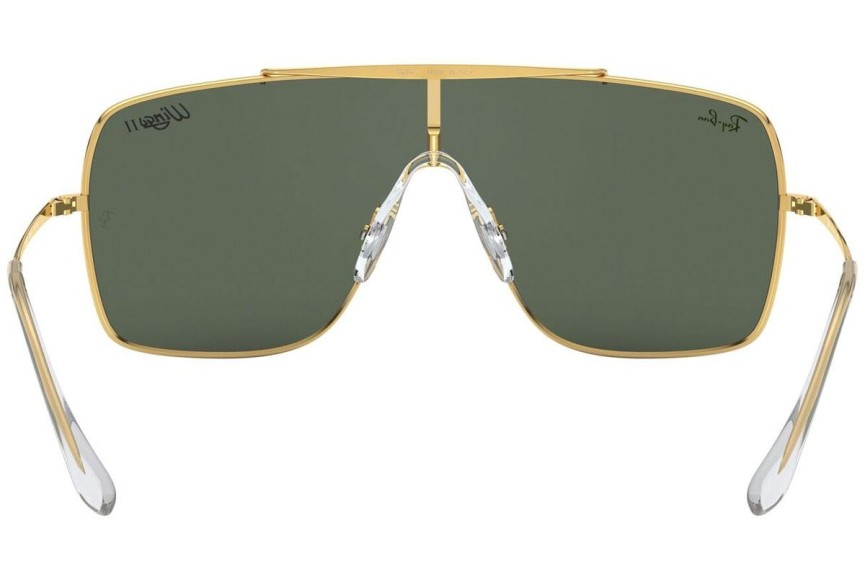Okulary przeciwsłoneczne Ray-Ban Wings II RB3697 905071 Pojedyncze | Shield Złote
