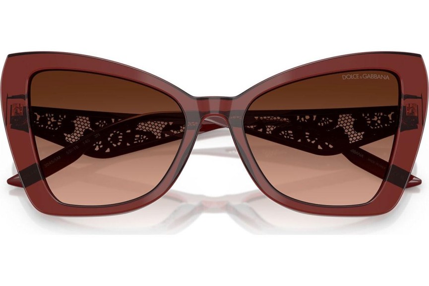 Okulary przeciwsłoneczne Dolce & Gabbana DG4489 30455M Kocie oczy Czerwone