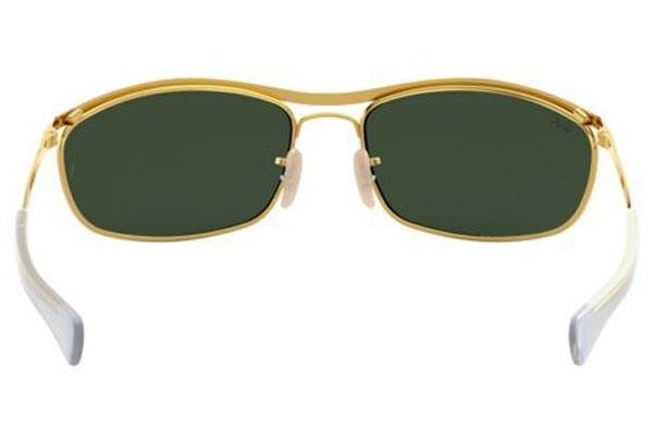 Okulary przeciwsłoneczne Ray-Ban Olympian I Deluxe RB3119M 001/31 Prostokątne Złote