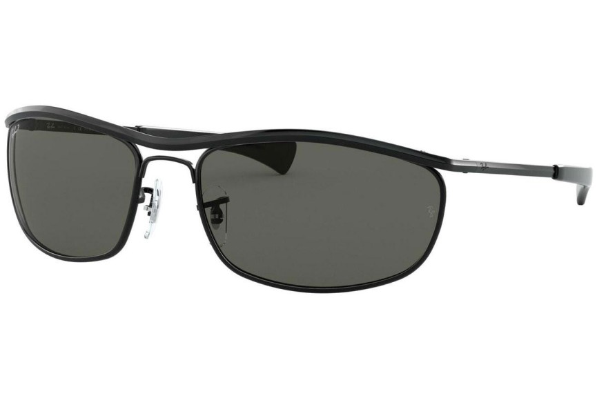 Okulary przeciwsłoneczne Ray-Ban Olympian I Deluxe RB3119M 002/58 Polarized Prostokątne Czarne