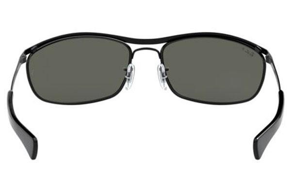 Okulary przeciwsłoneczne Ray-Ban Olympian I Deluxe RB3119M 002/58 Polarized Prostokątne Czarne