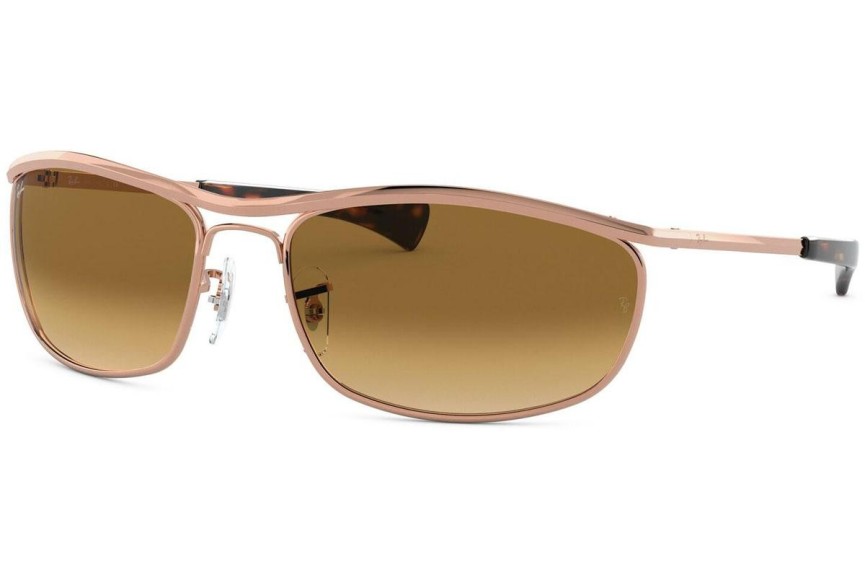 Okulary przeciwsłoneczne Ray-Ban Olympian I Deluxe RB3119M 920251 Prostokątne Złote