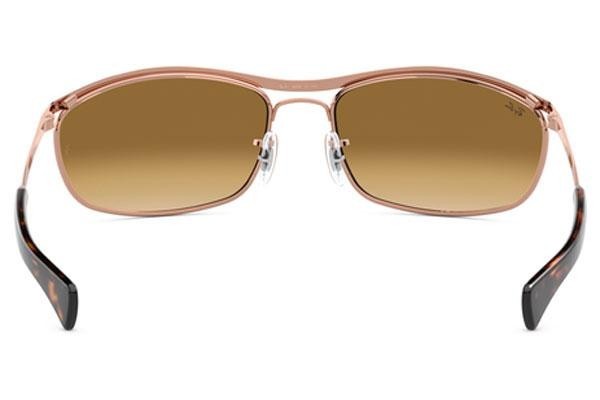 Okulary przeciwsłoneczne Ray-Ban Olympian I Deluxe RB3119M 920251 Prostokątne Złote