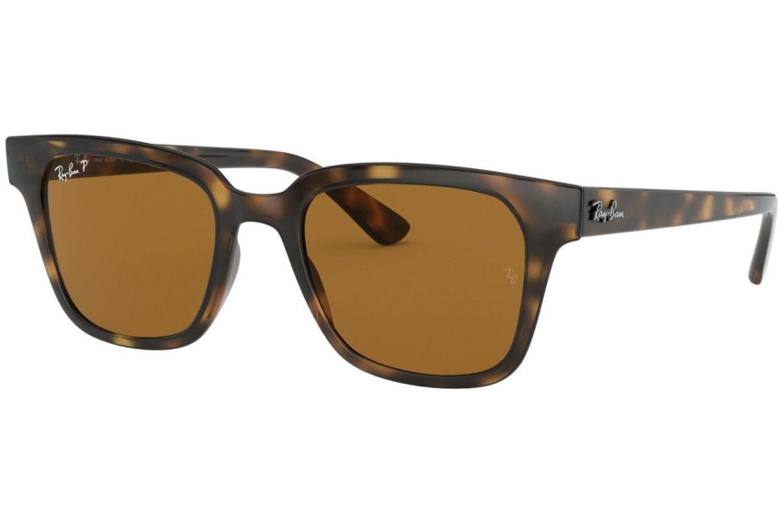 Okulary przeciwsłoneczne Ray-Ban RB4323 710/83 Polarized Kwadratowe Havana