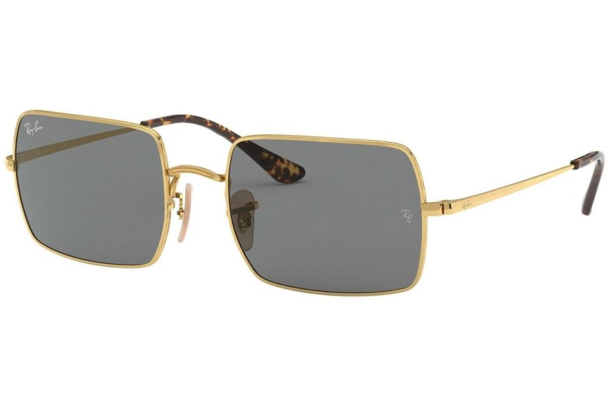 Okulary przeciwsłoneczne Ray-Ban Rectangle RB1969 9150B1 Kwadratowe Złote