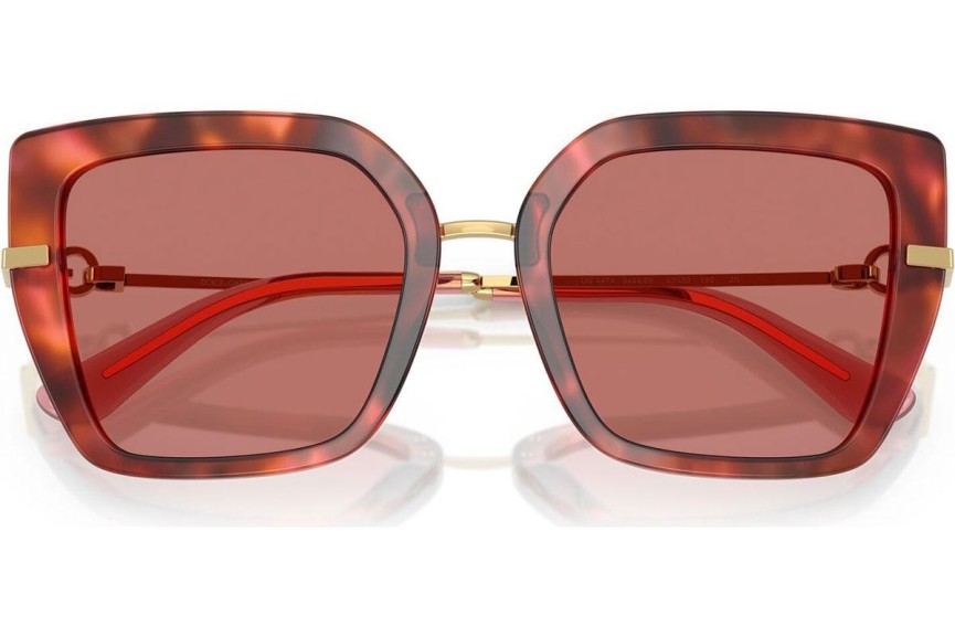 Okulary przeciwsłoneczne Dolce & Gabbana DG4474 344469 Kwadratowe Havana