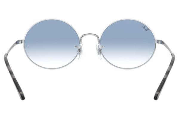 Okulary przeciwsłoneczne Ray-Ban Oval RB1970 91493F Okrągłe Srebrne