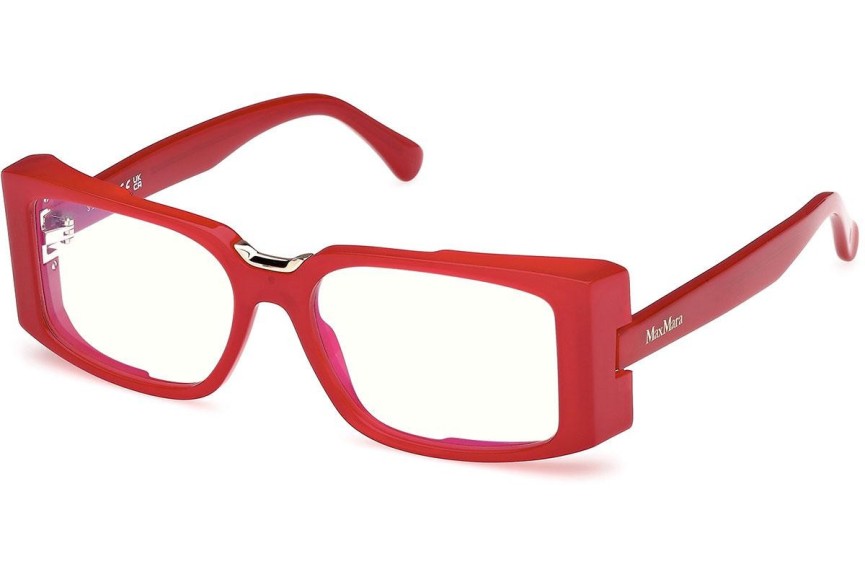 Okulary korekcyjne Max Mara MM5157-B 066 blue-light [non-prescription] Prostokątne Czerwone