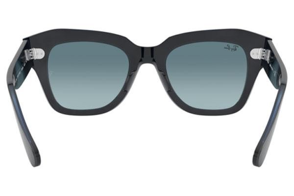 Okulary przeciwsłoneczne Ray-Ban State Street RB2186 12983M Kwadratowe Szare