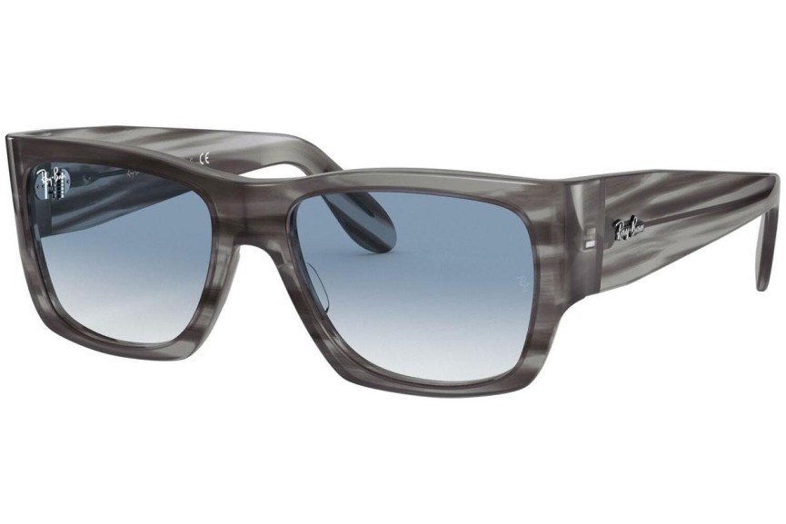 Okulary przeciwsłoneczne Ray-Ban Wayfarer Nomad RB2187 13143F Kwadratowe Szare