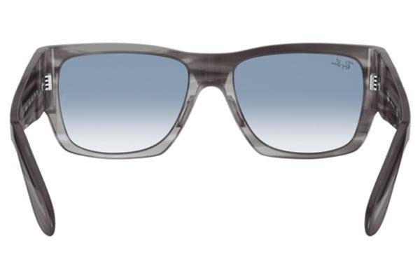 Okulary przeciwsłoneczne Ray-Ban Wayfarer Nomad RB2187 13143F Kwadratowe Szare