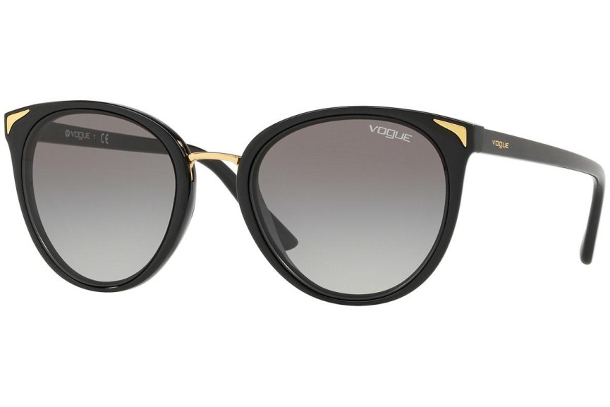 Okulary przeciwsłoneczne Vogue Eyewear Metallic Beat Collection VO5230S W44/11 Kocie oczy Czarne