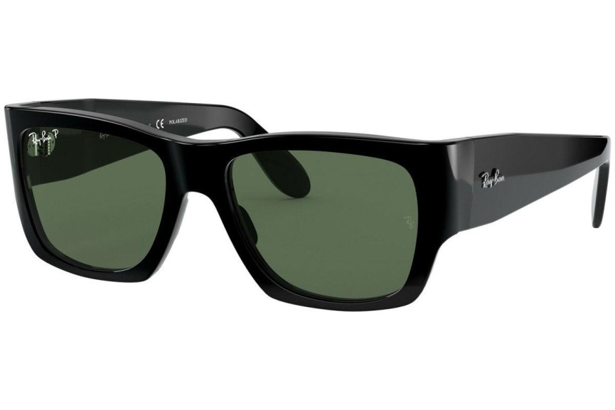 Okulary przeciwsłoneczne Ray-Ban Wayfarer Nomad RB2187 901/58 Polarized Kwadratowe Czarne