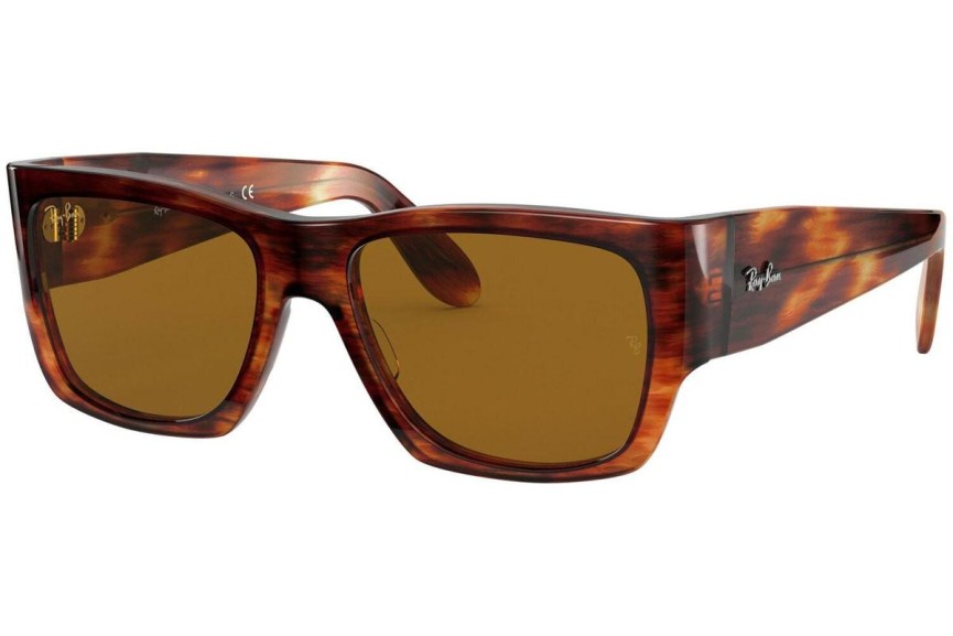 Okulary przeciwsłoneczne Ray-Ban Wayfarer Nomad RB2187 954/33 Kwadratowe Havana