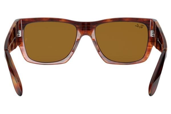 Okulary przeciwsłoneczne Ray-Ban Wayfarer Nomad RB2187 954/33 Kwadratowe Havana